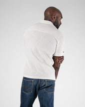 STF Japanese 8.5oz Slub Cotton Short Sleeve Shirt - Ecru