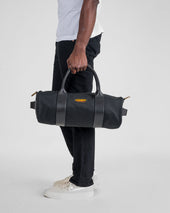 21oz Denim and Buttero Leather Holdall - Superblack