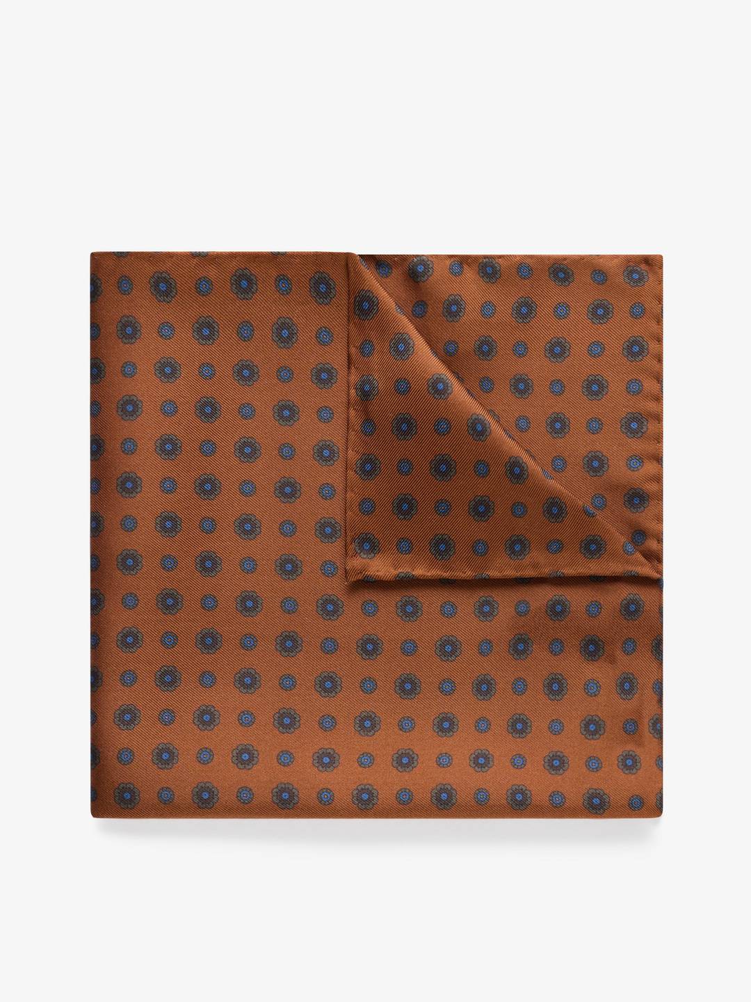 Dark Orange Pocket Square Geometric
