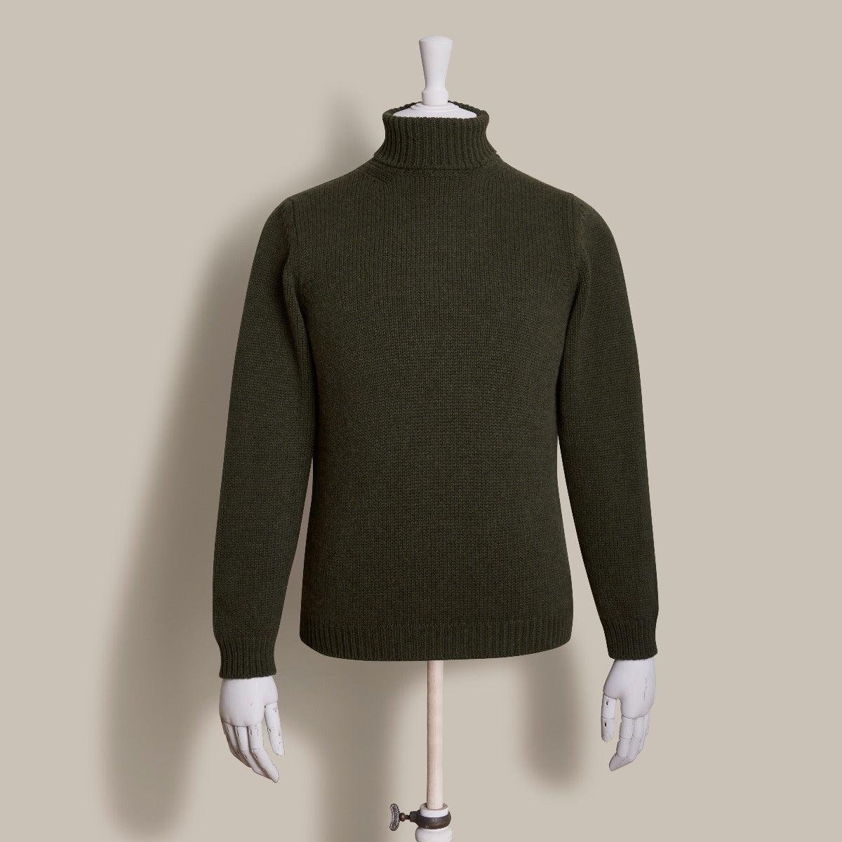 12ply Cashmere Roll Neck Sweater In