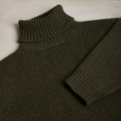 12ply Cashmere Roll Neck Sweater In