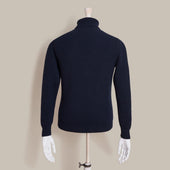Ribbed Cashmere Blend Roll Neck In
