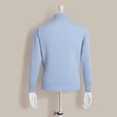 Ribbed Cashmere Blend Roll Neck In