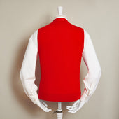 12-Gauge Cashmere Blend Waistcoat With Pockets In Red