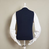 12-Gauge Cashmere Blend Waistcoat With Pockets With Navy