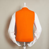 12-Gauge Cashmere Blend Waistcoat With Pockets With Orange