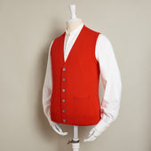 12-Gauge Cashmere Blend Waistcoat With Pockets In Red