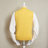 12-Gauge Cashmere Blend Waistcoat With Pockets In Yellow