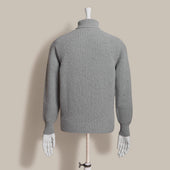 Boat Builder Cashmere Blend Roll Neck In Grey