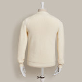 Ribbed Cotton Raglan Sleeved Sweater In Light