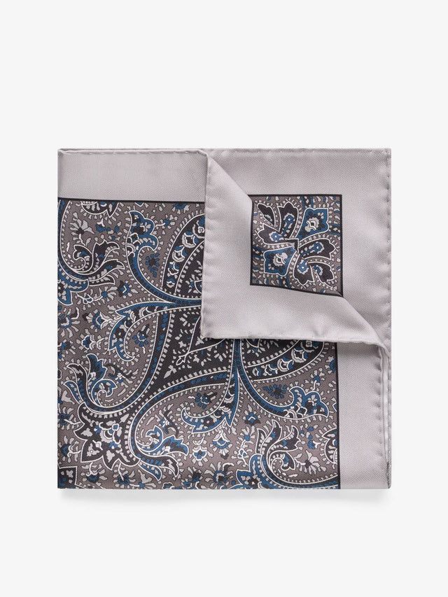 Grey Handkerchief Paisley