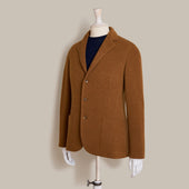 Single Breasted Cashmere Blend Unstructured Knitted Blazer In