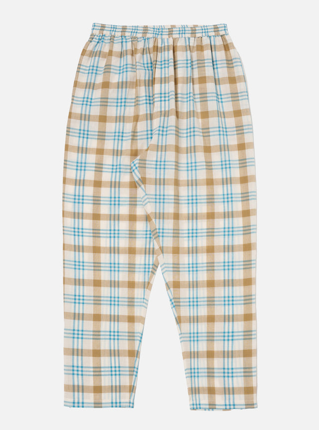 Ecru Madras Check Pyjama Pant