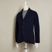 Single Breasted Cashmere Blend Unstructured Knitted Blazer In