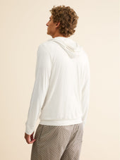 Men S Zip Up Hoodie Basel Micro Modal Stretch Vanilla