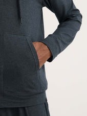 Men S Zip Up Hoodie Marlowe Micro Modal Anthracite