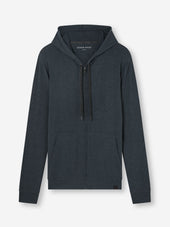Men's Zip Up Hoodie Marlowe Micro Modal Anthracite