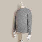 Ribbed Cashmere Blend Sweater In Grey