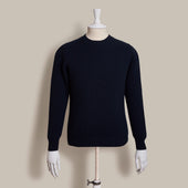 Ribbed Cashmere Blend Sweater In Navy