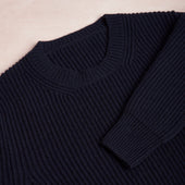 Ribbed Cashmere Blend Sweater In