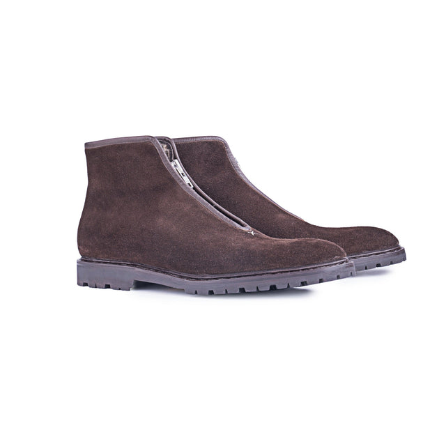 Winter boots with central zipper and Merino lamb lining