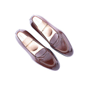 The Entwined Loafer In Mid Crust Calf Leather