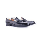 Entwinded loafer in Black Crust calf leather