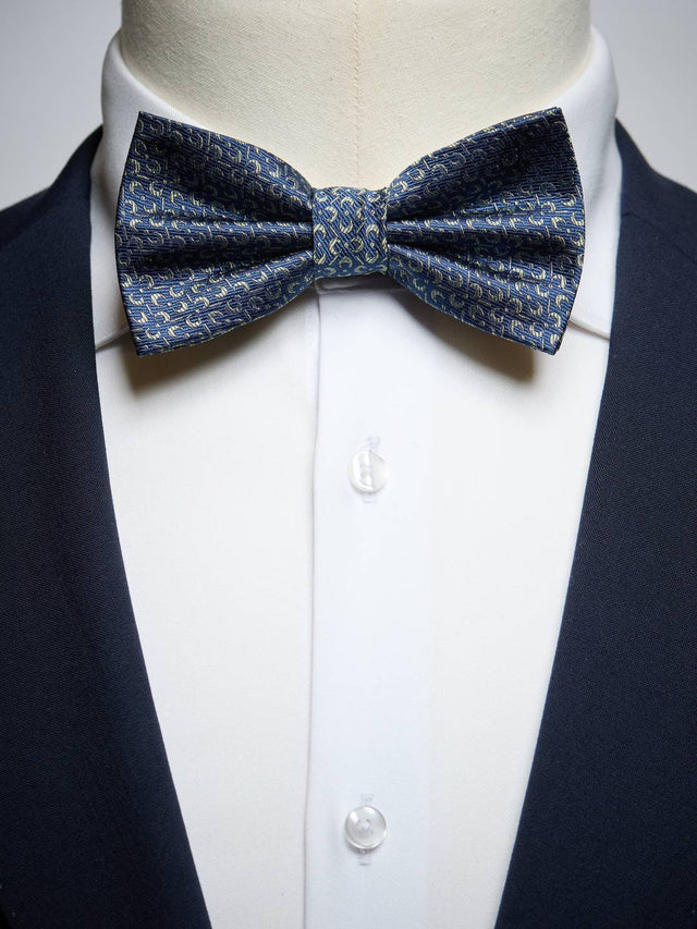 Blue & Olive Green Bow Tie