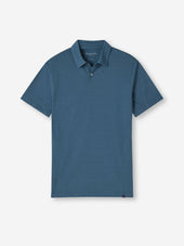 Men's Polo Shirt Ramsay Pique Cotton Lyocell Denim