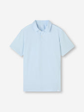 Men's Polo Shirt Ramsay Pique Cotton Lyocell Sky