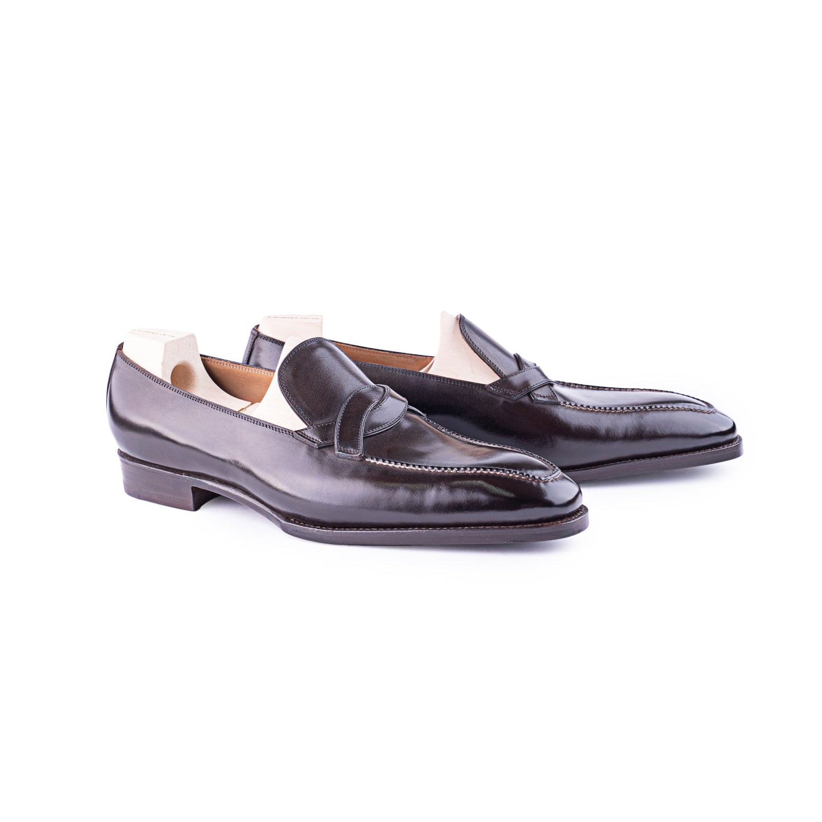 The Entwined Loafer In Dark Brown Crust Calf Leather