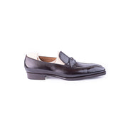The Entwined Loafer In Dark Brown Crust Calf Leather
