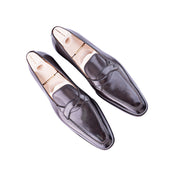 The Entwined Loafer In Dark Brown Crust Calf Leather