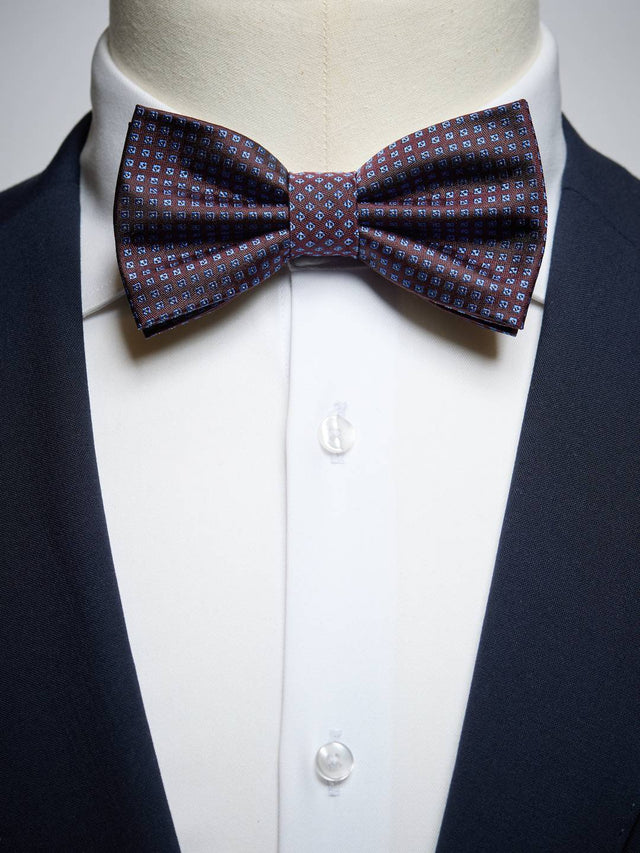 Brown & Blue Bow Tie