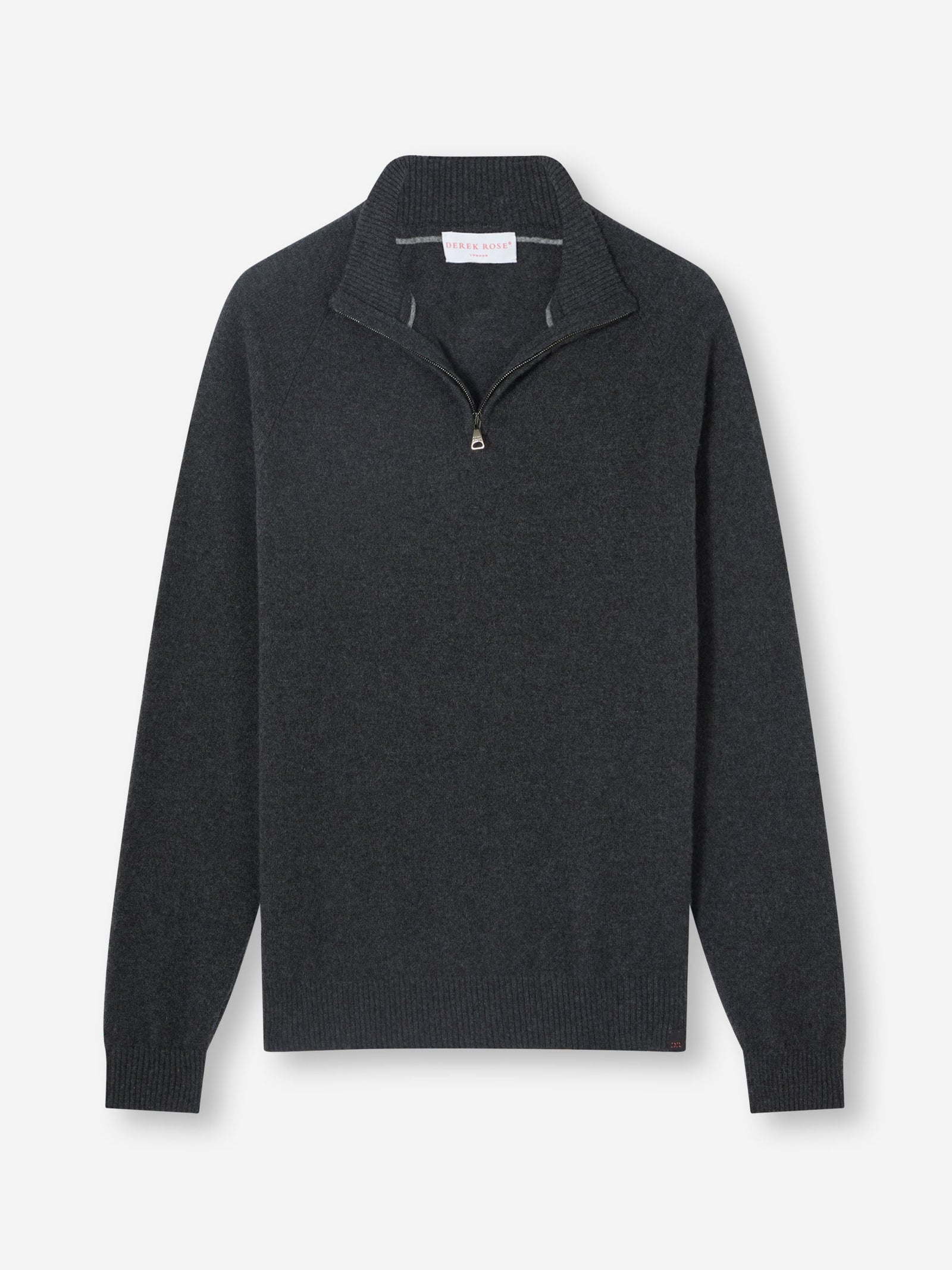Men's Half-Zip Sweater Finley Cashmere Charcoal