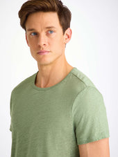 Men S T Shirt Jordan Linen Green