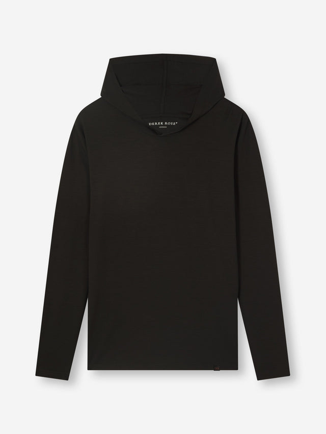 Men's Pullover Hoodie Basel Micro Modal Stretch Black