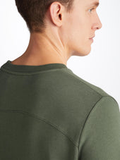 Men S Sweatshirt Quinn Cotton Modal Soft Green
