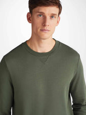 Men S Sweatshirt Quinn Cotton Modal Soft Green