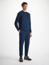 Men's Sweatshirt and Sweatpants Quinn Cotton Modal Navy Set