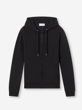 Men's Zip Up Hoodie Quinn Cotton Modal Black