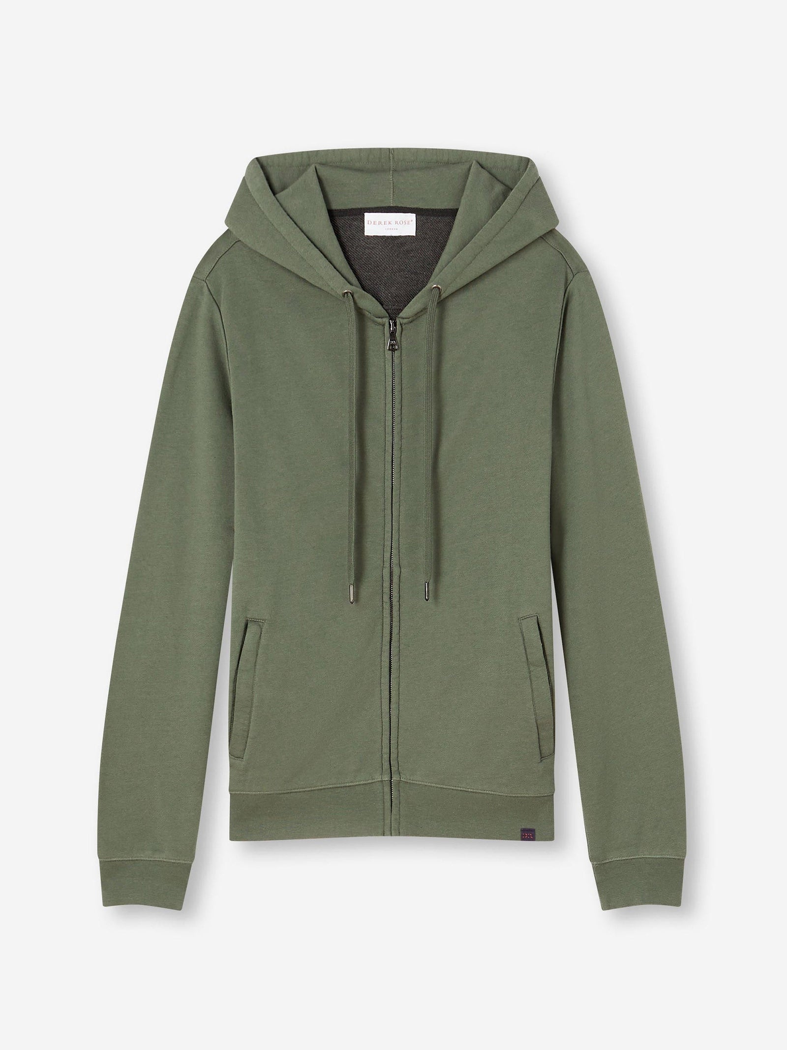 Men S Zip Up Hoodie Quinn Cotton Modal Soft Green