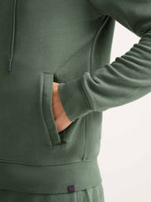 Men S Zip Up Hoodie Quinn Cotton Modal Soft Green