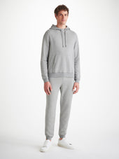 Men's Pullover Hoodie and Sweatpants Quinn Micro Modal Silver