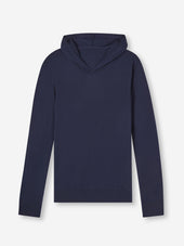 Men's Pullover Hoodie Orson Merino Wool Navy