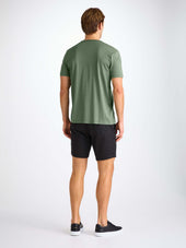 Men S V Neck T Shirt Barny Pima Cotton Soft Green
