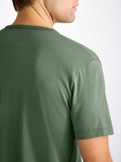 Men S V Neck T Shirt Barny Pima Cotton Soft Green