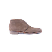 Chukka Boots In Military Green Janus Suede Leather On Crepe Sole