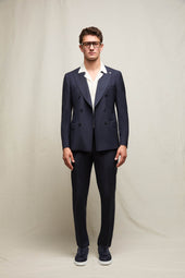 Abito PALOMA Drop 8 in lana blu notte