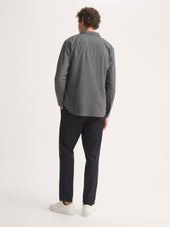 Men S Flannel Overshirt Balmoral Brushed Cotton Charcoal Gray Herringbone